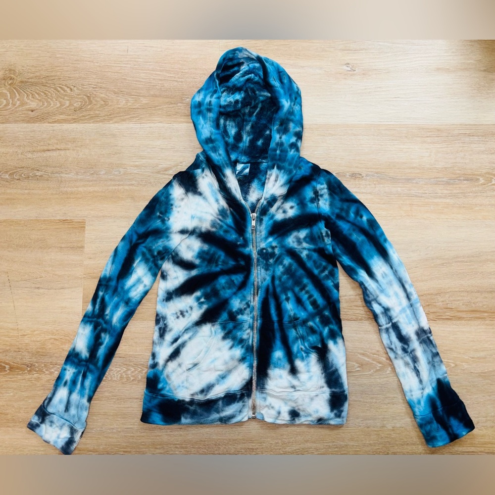 Cheeky Brand Girls Blue Tie Dye Full Zip Hoodie